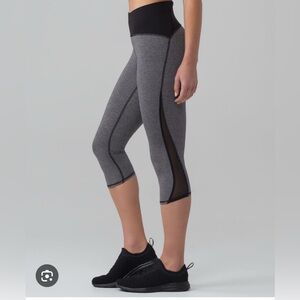 Lululemon Train Times Crop (17") Heathered Black / Black 4